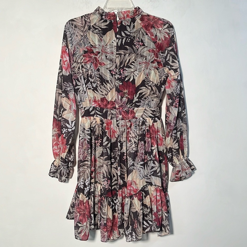 SHEIKE "Mahalo" Party/Romance Tiered Ruffle Keyhole Jacquard Floral Dress SZ 8 - Picture 3 of 15
